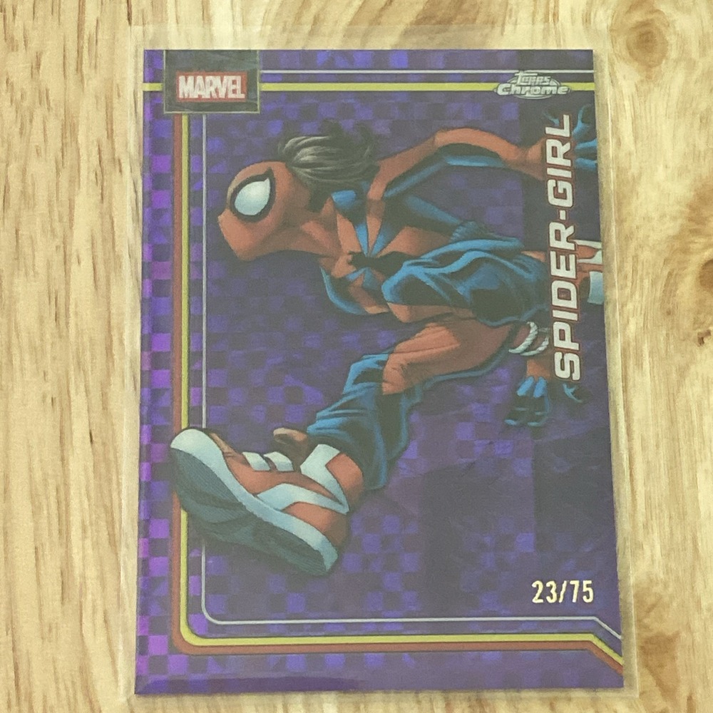 2026 Topps Chrome Marvel Spider-Girl #161 Purple X-Fractor Numbered 23/75